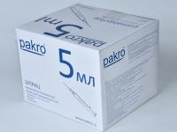 5 мл трехкомпонентный шприц Pakro, с иглой 0,7х40, 100 шт купить в Астрахани