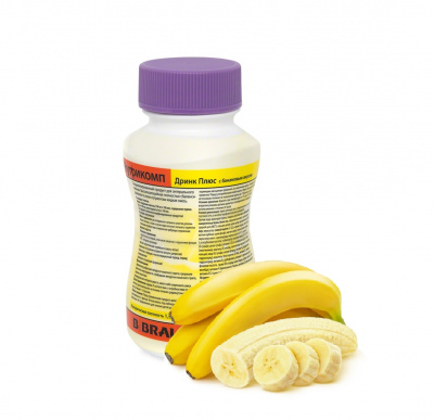 Нутрикомп Дринк Плюс банановый 200 мл. в пластиковой бутылке купить оптом в Астрахани