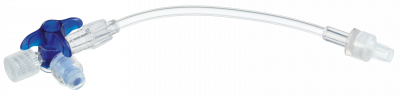 Кран 3-ходовой Дискофикс С с Сэйффлоу 360° синий линия 50 см купить оптом в Астрахани